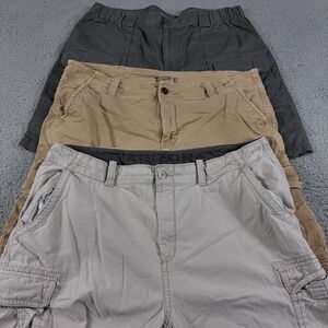 LOT OF 3 Roebuck x Arizona Jean Shorts Mens 40 Cargo 10" Baggy Hiking Outdoor